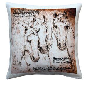 THINK GIFT! Luxurious Andalusians Horses Accent Pillow FREE SHIPPING!